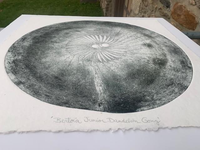 Melissa Strawser, Intaglio Sculpture, Bertoia Gongs, Metal Works on Paper, Pennsylvania Artists
